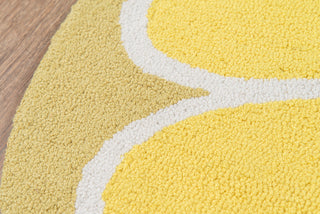 Momeni Cucina CNA-1 Yellow Area Rug by Novogratz Corner Image