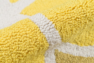 Momeni Cucina CNA-1 Yellow Area Rug by Novogratz Close up