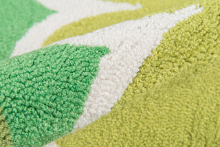 Momeni Cucina CNA-4 Green Area Rug by Novogratz Close up