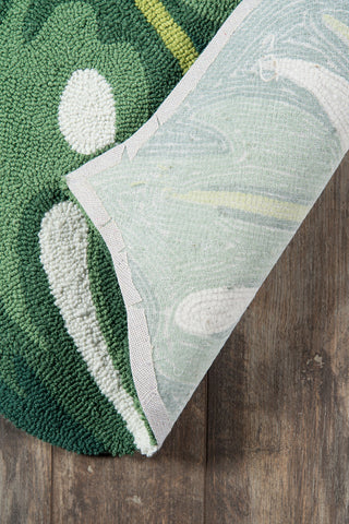 Momeni Cucina CNA14 Green Area Rug by Novogratz Close up