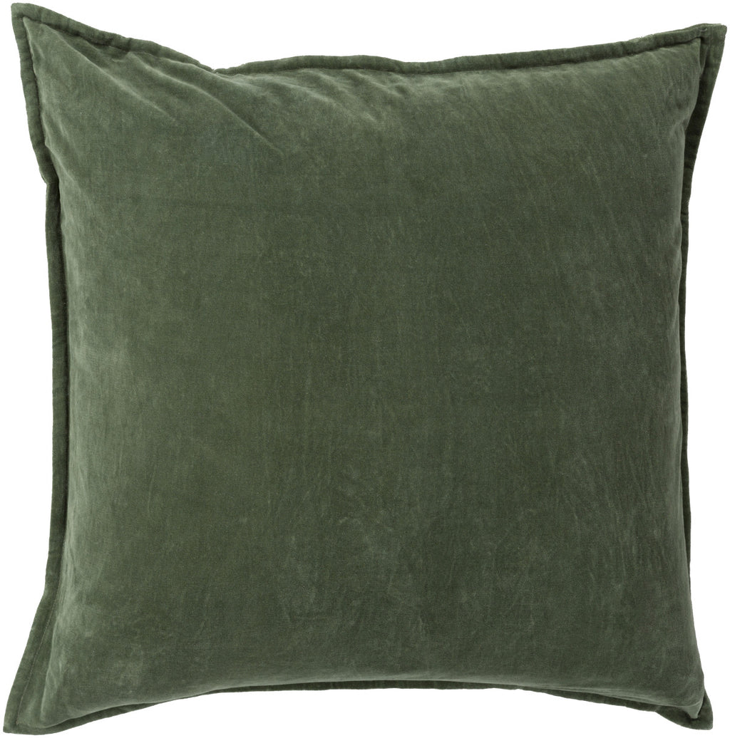 Surya Cotton Velvet Smooth CV-008 Pillow 18 X 18 X 4 Poly filled