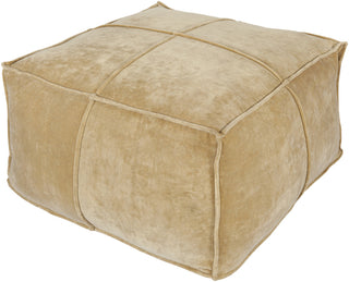 Surya Cotton Velvet CVPF-002 Neutral Pouf