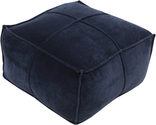 Surya Cotton Velvet CVPF-005 Blue Pouf