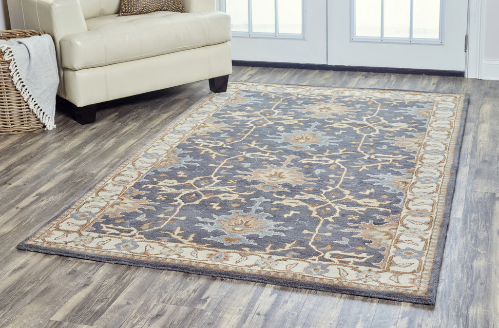 Rizzy Arden Loft-Crown Way CW9392 Charcoal Area Rug  Feature