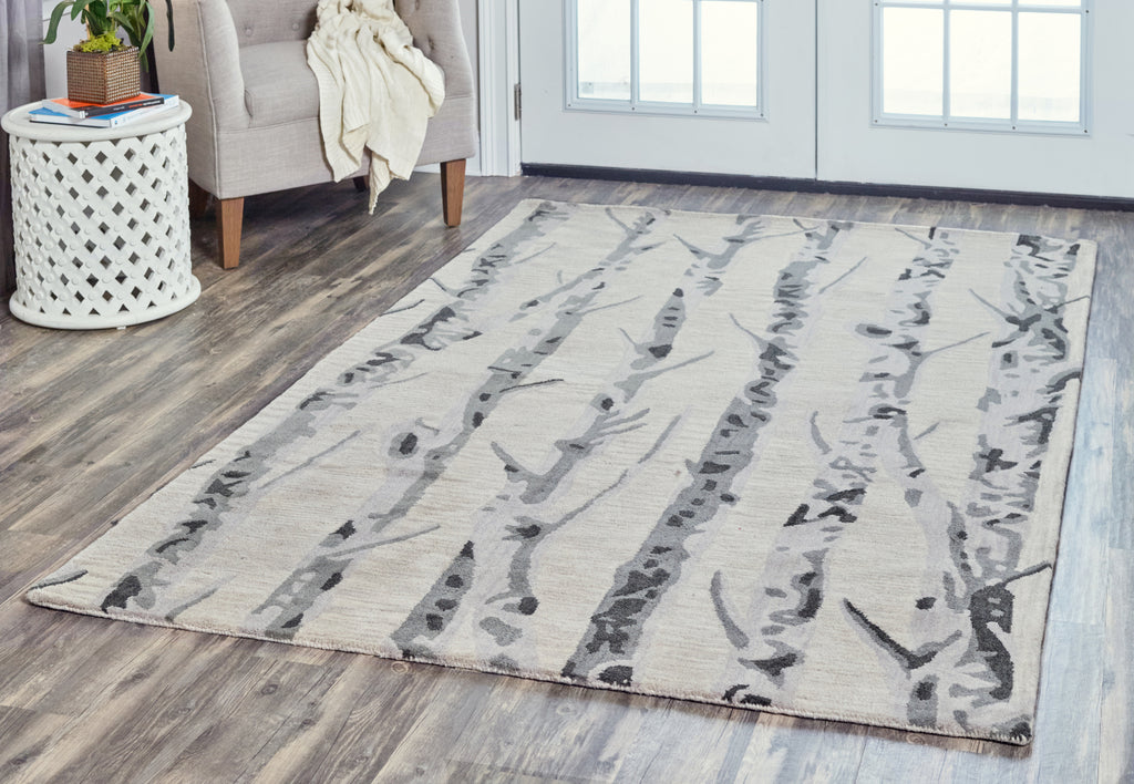 Rizzy Arden Loft-Crown Way CW9393 Light Gray Area Rug  Feature