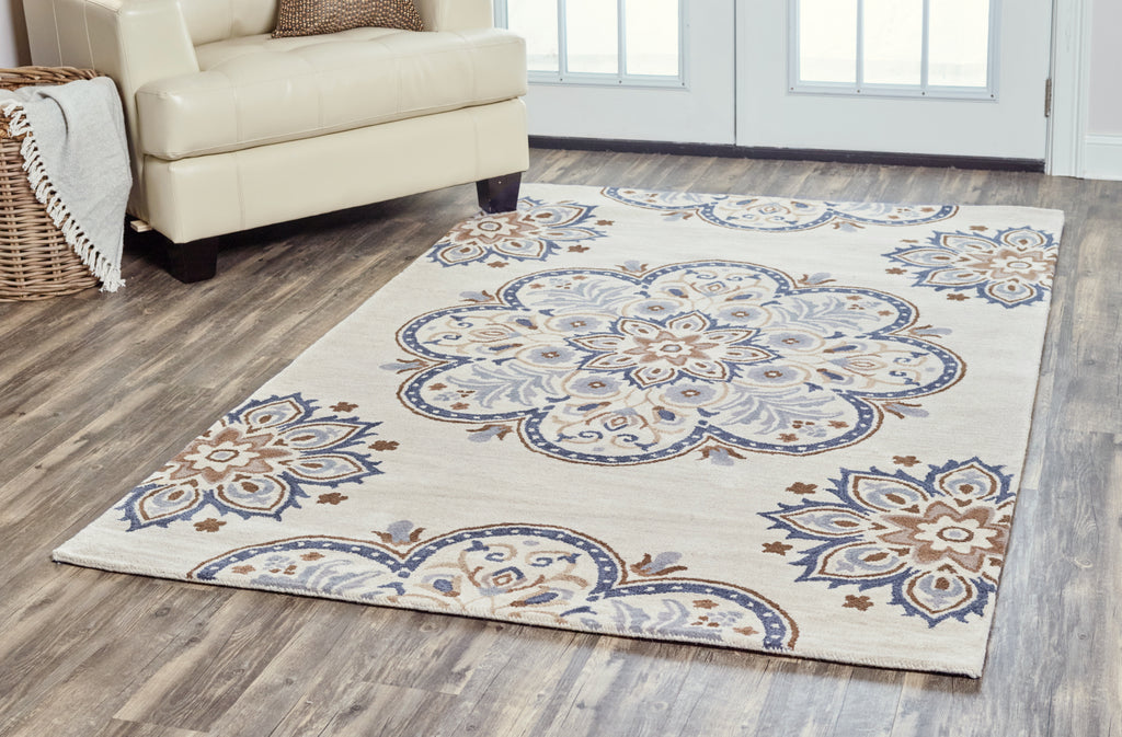 Rizzy Arden Loft-Crown Way CW9396 Light Gray Area Rug  Feature