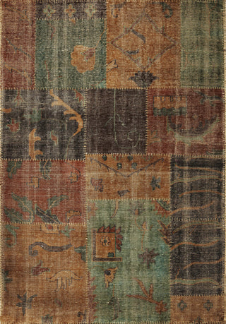 KAS Cypress 3725 Coffee/Teal Syria Hand Woven Area Rug