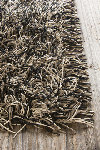 Chandra Cyrah CYR-10802 Black/Taupe/Ivory Area Rug Corner Shot