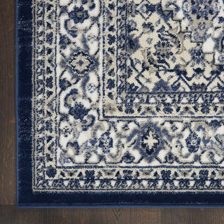 Nourison Cyrus CYR01 Ivory/Navy Area Rug