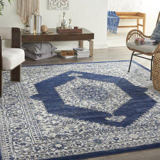 Nourison Cyrus CYR01 Ivory/Navy Area Rug