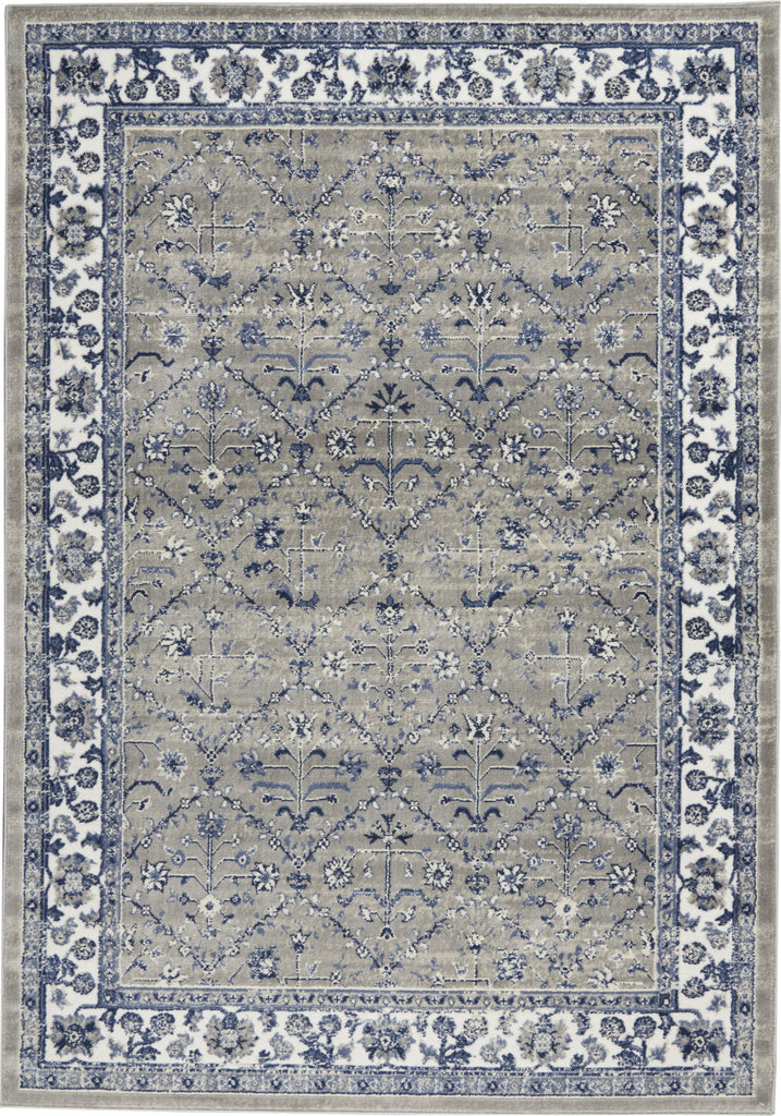 Nourison Cyrus CYR02 Ivory/Navy Area Rug