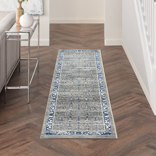 Nourison Cyrus CYR02 Ivory/Navy Area Rug