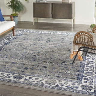 Nourison Cyrus CYR02 Ivory/Navy Area Rug