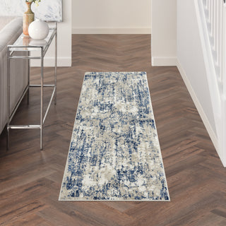 Nourison Cyrus CYR03 Ivory/Navy Area Rug