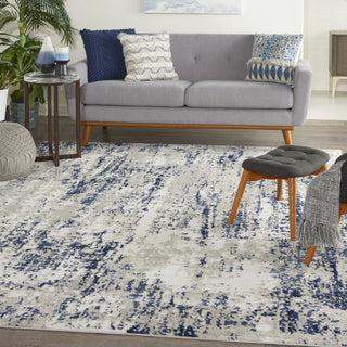 Nourison Cyrus CYR03 Ivory/Navy Area Rug