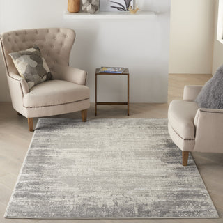 Nourison Cyrus CYR04 Ivory/Grey Area Rug Room Scene Feature