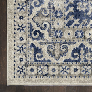 Nourison Cyrus CYR05 Ivory Blue Area Rug