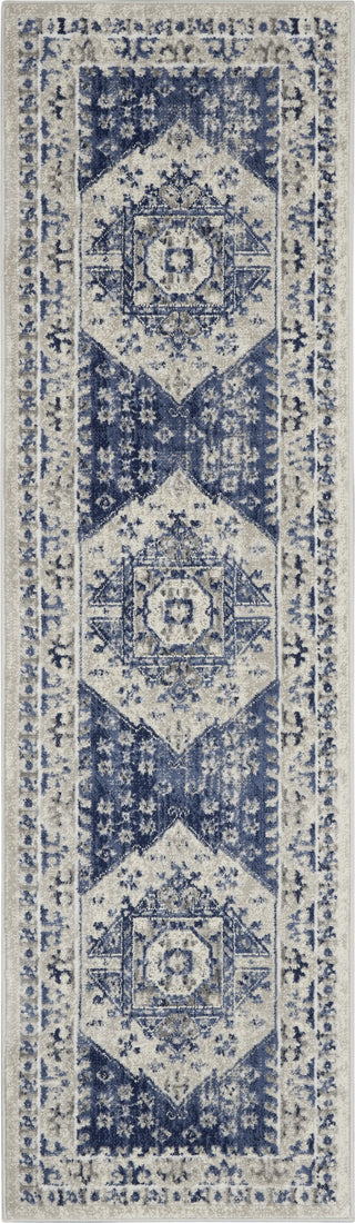 Nourison Cyrus CYR05 Ivory Blue Area Rug