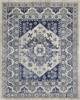 Nourison Cyrus CYR05 Ivory Blue Area Rug