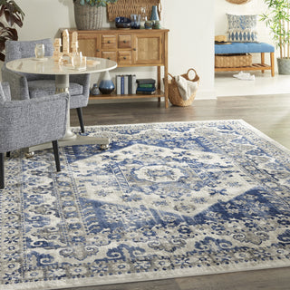 Nourison Cyrus CYR05 Ivory Blue Area Rug