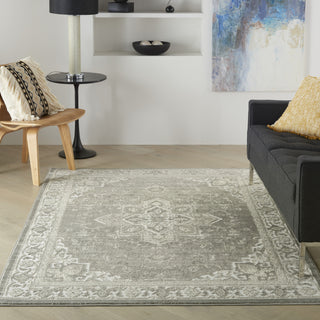 Nourison Cyrus CYR06 Grey Area Rug Room Scene Feature