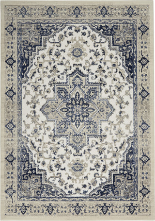 Nourison Cyrus CYR06 Ivory/Navy Area Rug