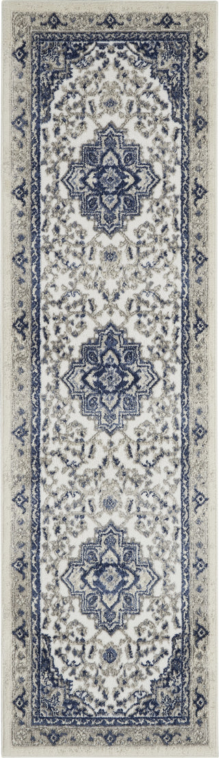 Nourison Cyrus CYR06 Ivory/Navy Area Rug