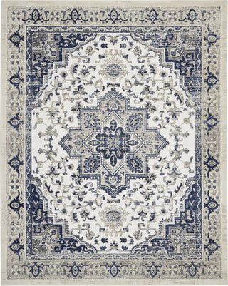 Nourison Cyrus CYR06 Ivory/Navy Area Rug