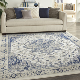 Nourison Cyrus CYR06 Ivory/Navy Area Rug