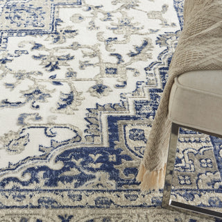 Nourison Cyrus CYR06 Ivory/Navy Area Rug