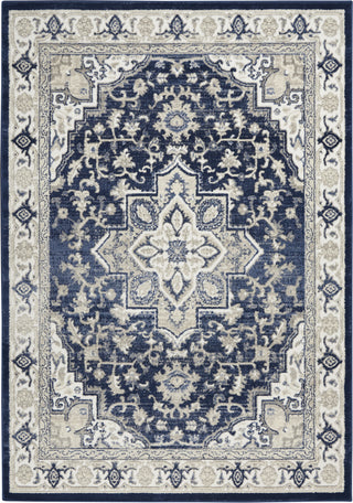 Nourison Cyrus CYR06 Navy/Ivory Area Rug