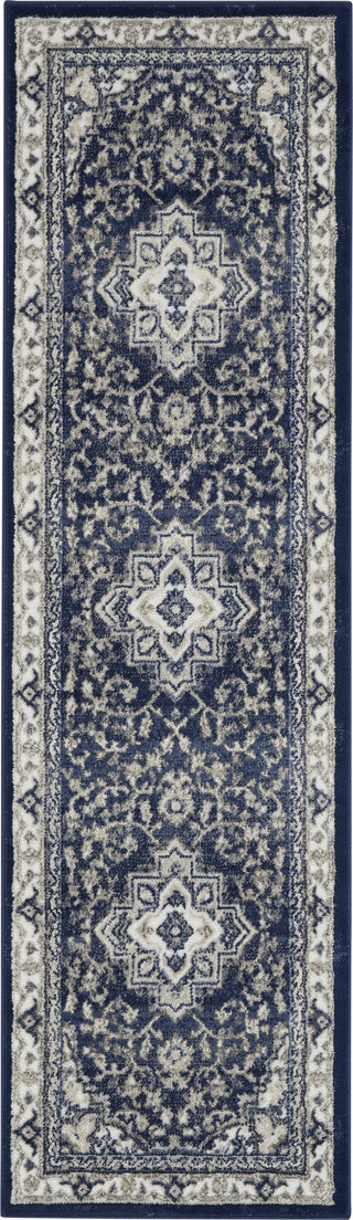 Nourison Cyrus CYR06 Navy/Ivory Area Rug