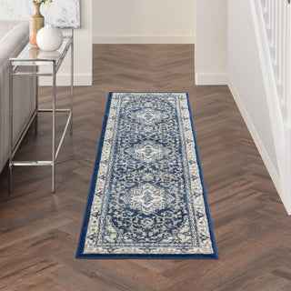 Nourison Cyrus CYR06 Navy/Ivory Area Rug