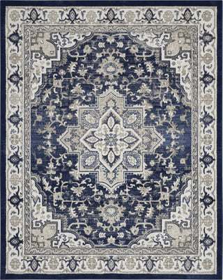 Nourison Cyrus CYR06 Navy/Ivory Area Rug