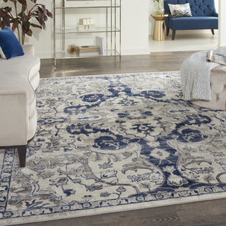 Nourison Cyrus CYR07 Ivory Blue Area Rug