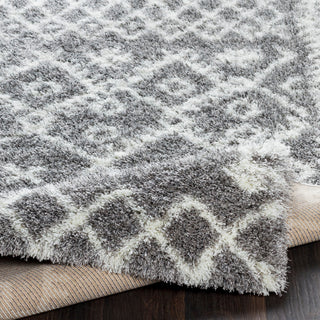 Surya Cloudy Shag CYS-3416 Taupe Cream Black Area Rug Pile Image