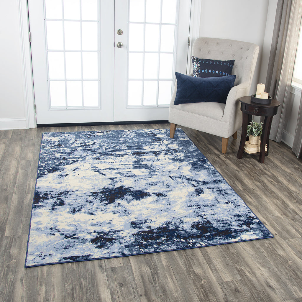 Rizzy Everything Old Is New Again ENA103 Blue Area Rug by Donny Osmond Home Room Image Feature