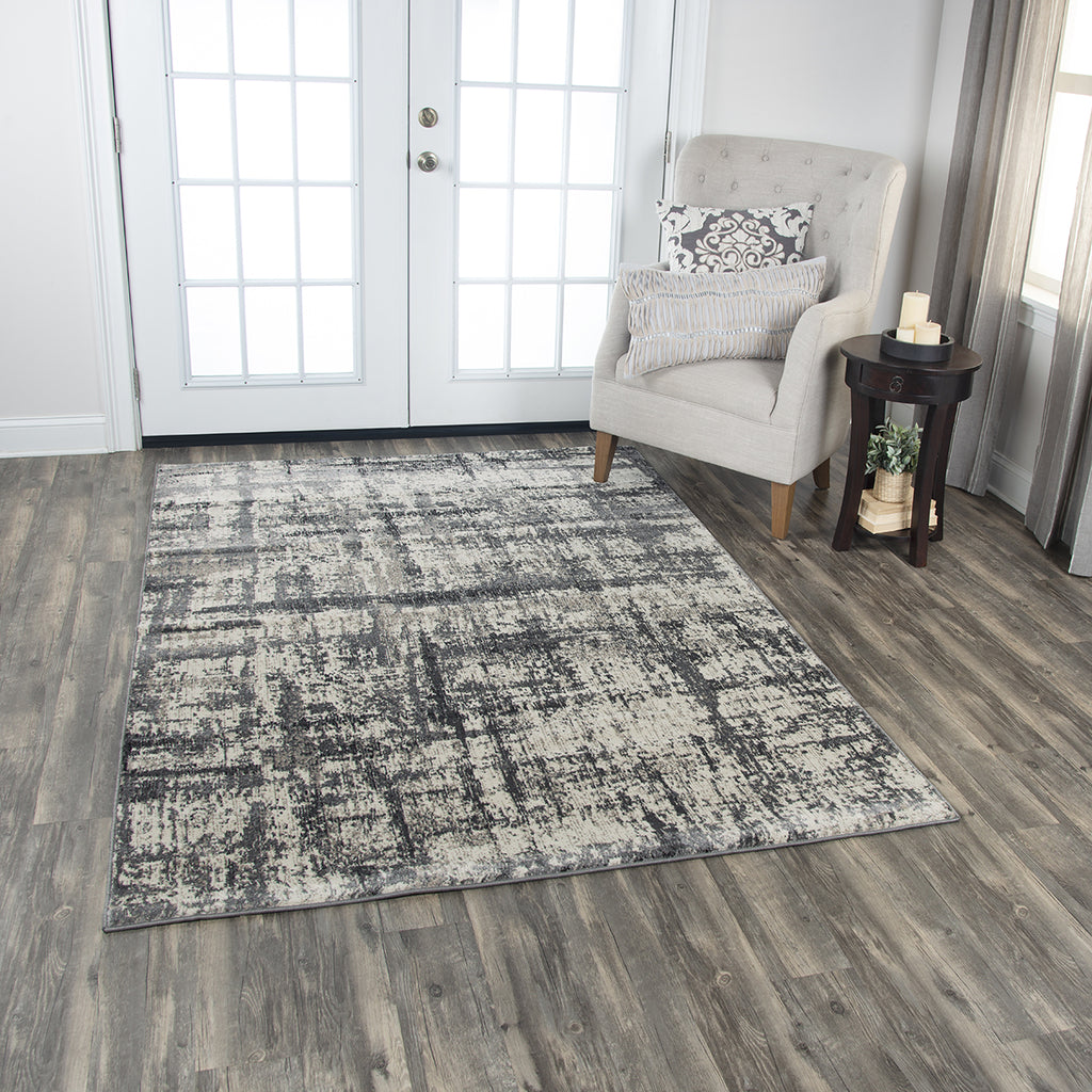 Rizzy Everything Old Is New Again ENA104 Gray Area Rug by Donny Osmond Home Room Image Feature
