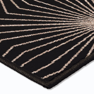 Orian Rugs Da Vinci Illusion Black Area Rug Corner Shot