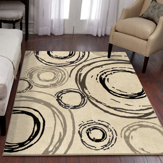 Orian Rugs Da Vinci Carlile Beige Area Rug Room Scene Feature