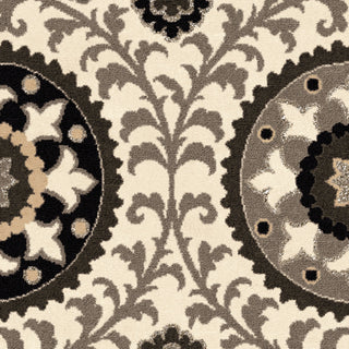 Orian Rugs Da Vinci Meridian Grey Area Rug Close Up