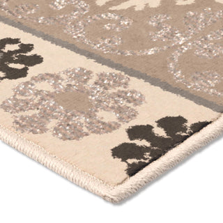 Orian Rugs Da Vinci Crochet Border Beige Area Rug Corner Shot