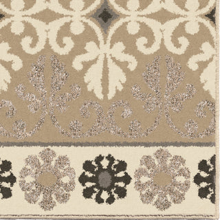 Orian Rugs Da Vinci Crochet Border Beige Area Rug Close Up