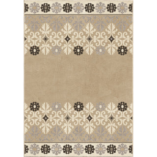 Orian Rugs Da Vinci Crochet Border Beige Area Rug main image