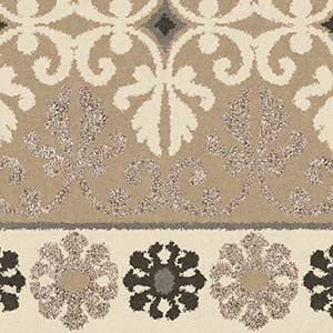 Orian Rugs Da Vinci Crochet Border Beige Area Rug Swatch