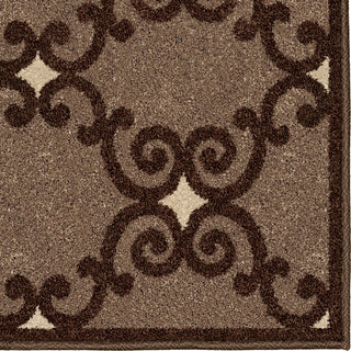 Orian Rugs Da Vinci Pylon Brown Area Rug Close Up