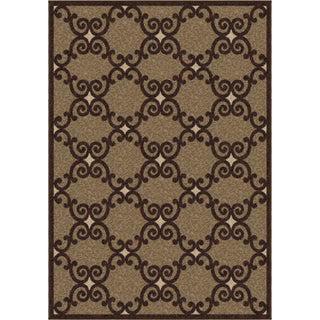 Orian Rugs Da Vinci Pylon Brown Area Rug main image