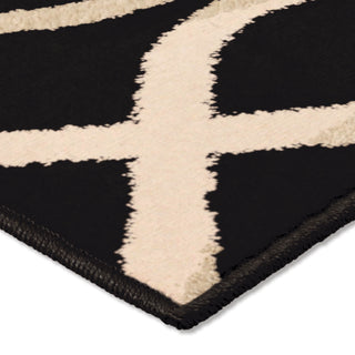 Orian Rugs Da Vinci Gianna Black Area Rug Corner Shot