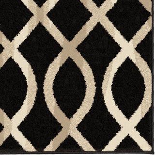 Orian Rugs Da Vinci Gianna Black Area Rug Close Up