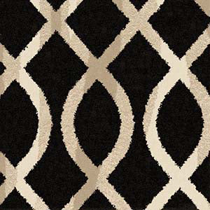 Orian Rugs Da Vinci Gianna Black Area Rug Swatch